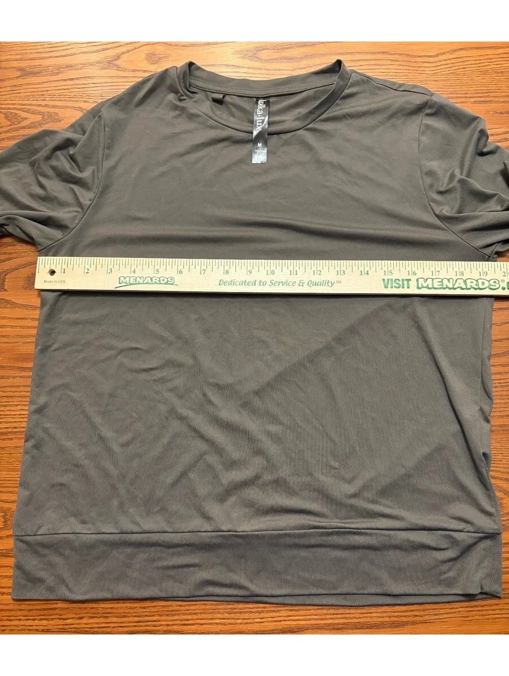 Luxka Lux Gray Long Sleeve Athletic Shirt Size Medium Performance Activewear